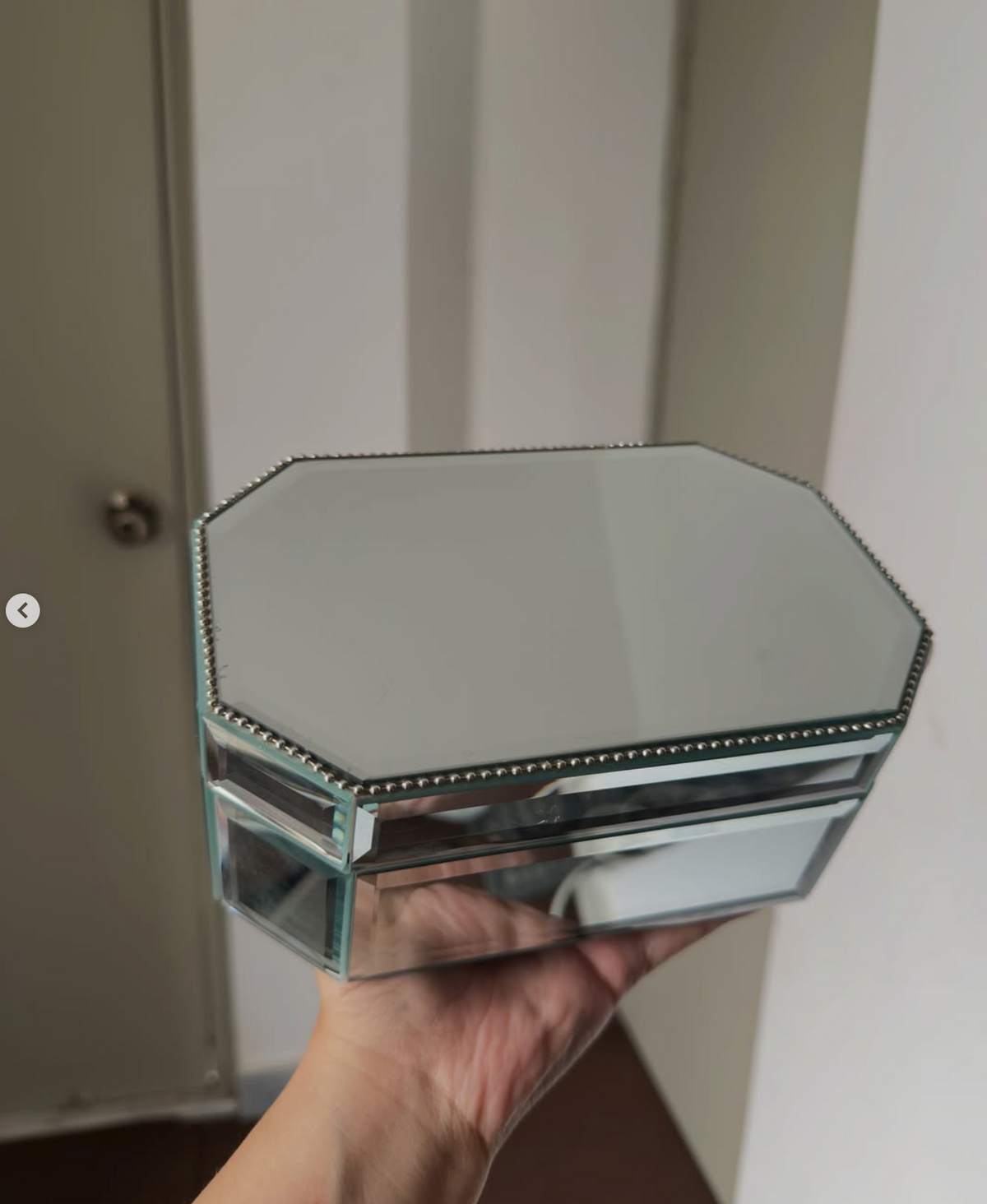 Vintage Mirrored Jewellery Box