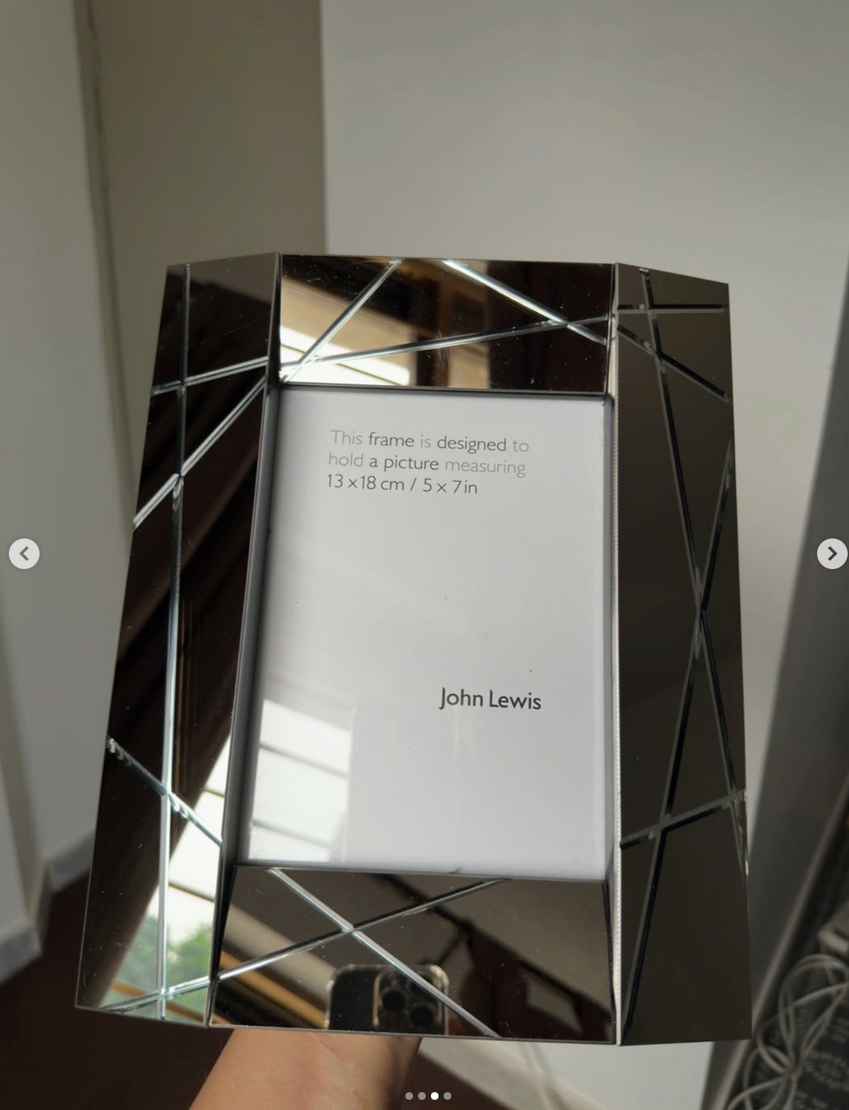 John Lewis Geometric Mirrored Photo Frame