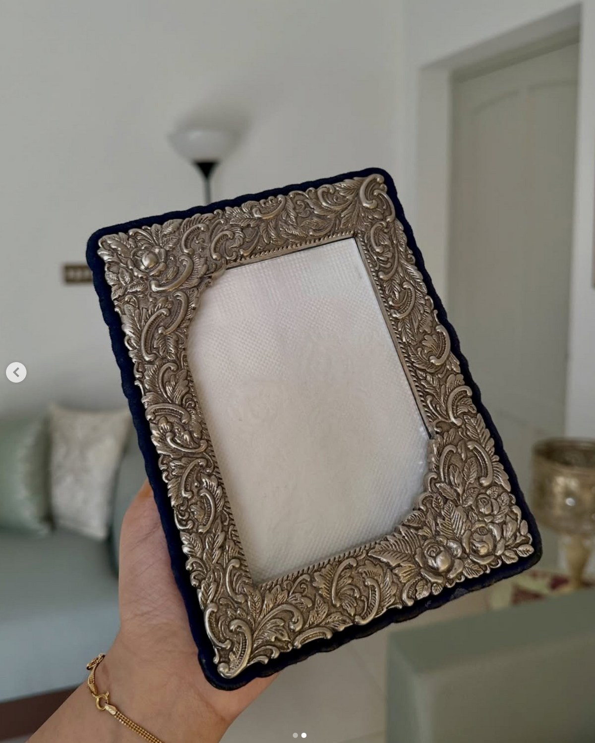 Vintage Silver-Plated Photo Frame