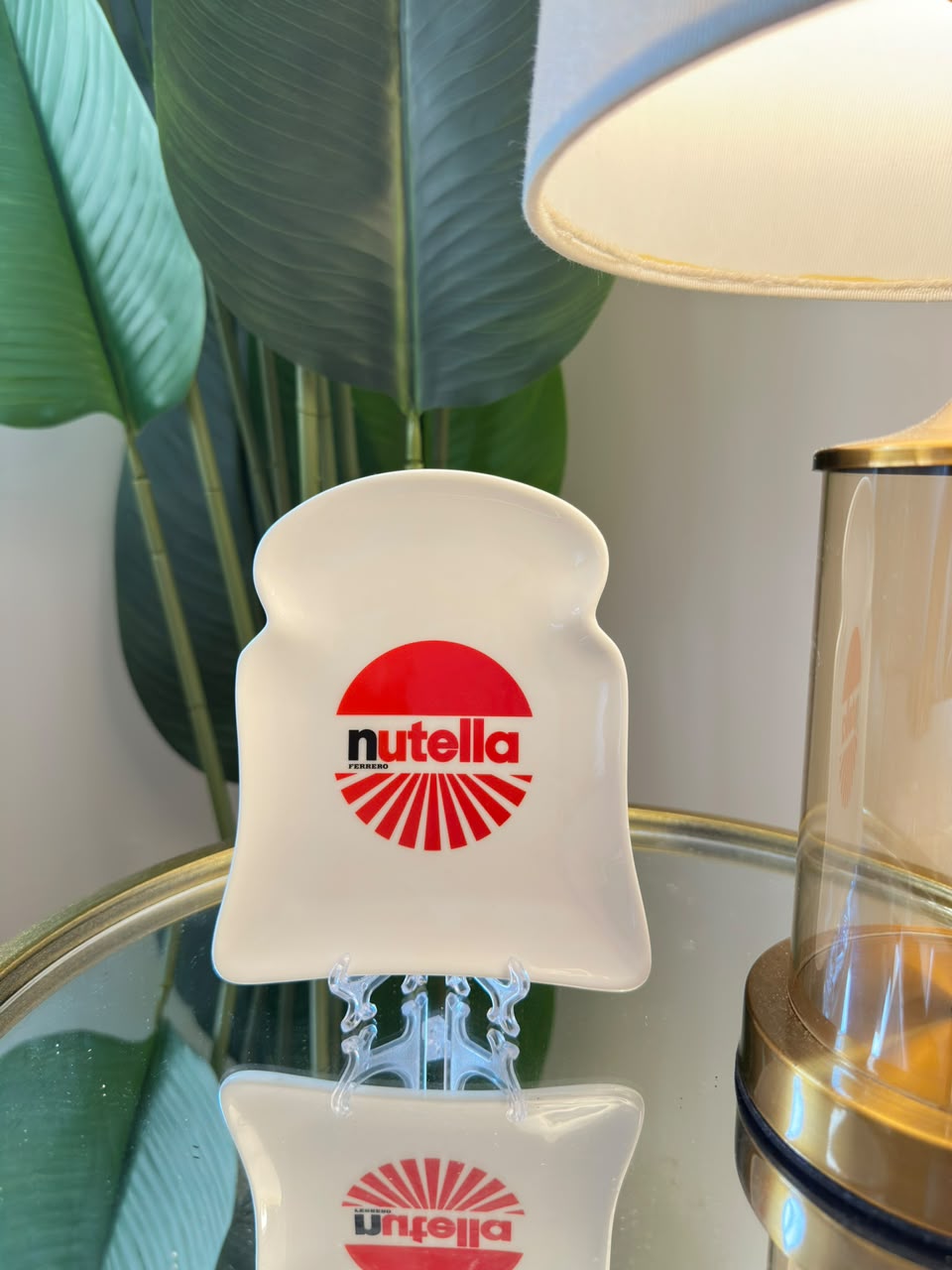 Nutella Toast-Shaped Ceramic Plate